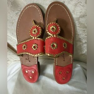 New Wayne Rogers Pink/Coral/Gold Sandals